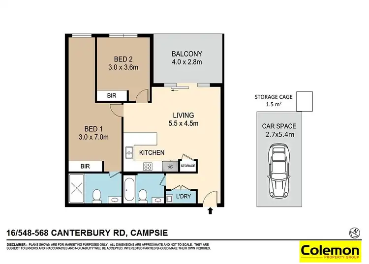 Floorplan of Homely apartment listing, 16/548-568 Canterbury Road, Campsie NSW 2194