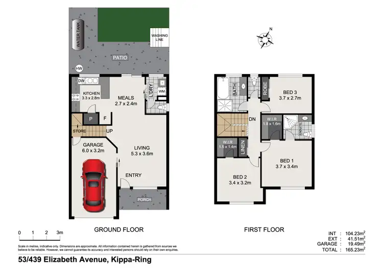 Floorplan of Homely townhouse listing, 53/439 Elizabeth Avenue, Kippa-Ring QLD 4021