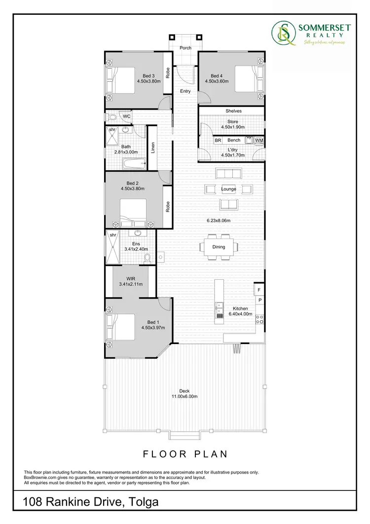 Floorplan of Homely rural property listing, 108 Rankine Drive, Tolga QLD 4882