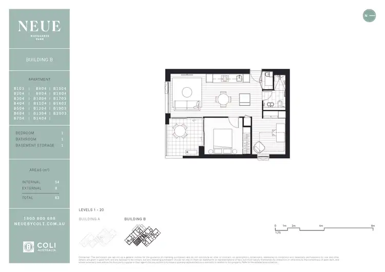 Floorplan of Homely apartment listing, 604/139 Herring Road, Macquarie Park NSW 2113
