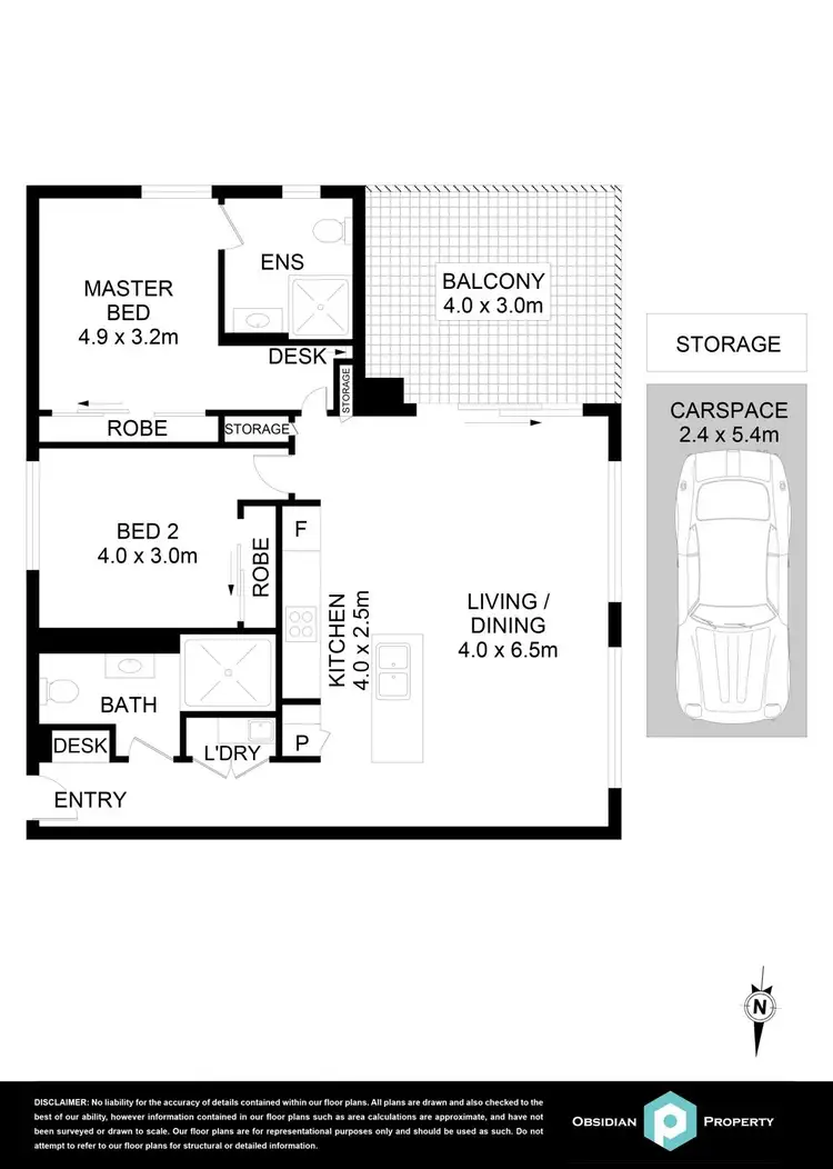 Floorplan of Homely apartment listing, 2 Bed/137 Herring Road, Macquarie Park NSW 2113