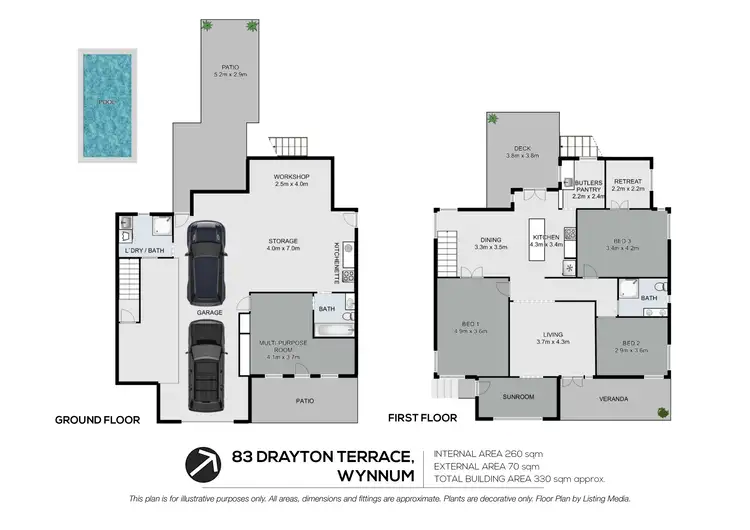 Floorplan of Homely house listing, 83 Drayton Terrace, Wynnum QLD 4178