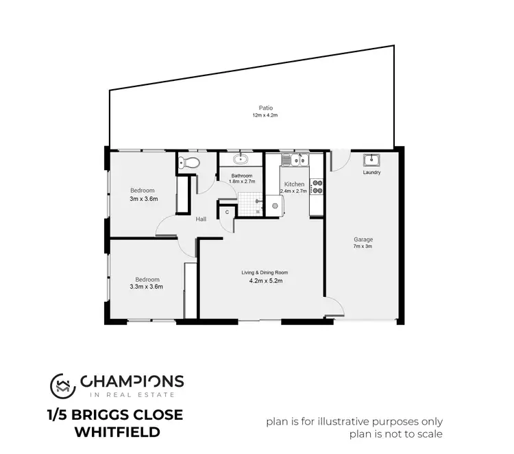 Floorplan of Homely unit listing, 1/5 Briggs Close, Whitfield QLD 4870