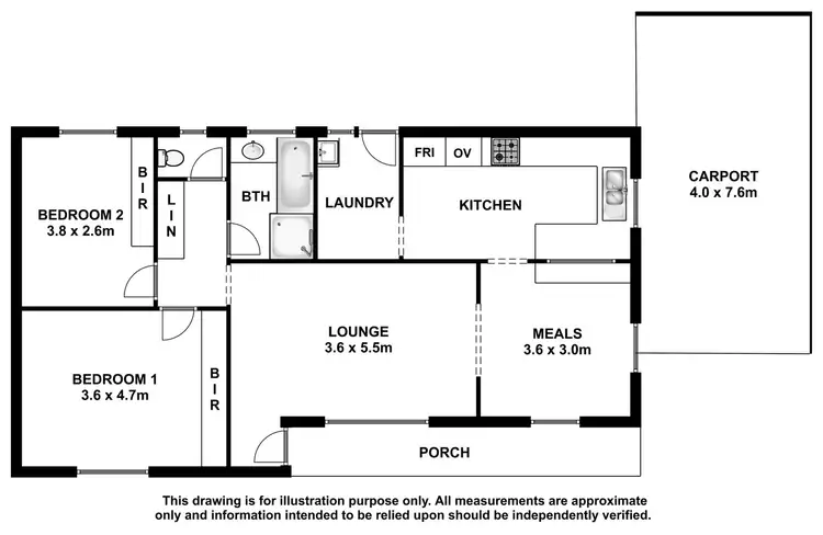 Floorplan of Homely unit listing, 2/89 Crouch Street South, Mount Gambier SA 5290