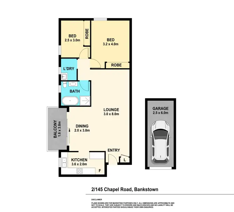Floorplan of Homely unit listing, 2/145 Chapel Road, Bankstown NSW 2200