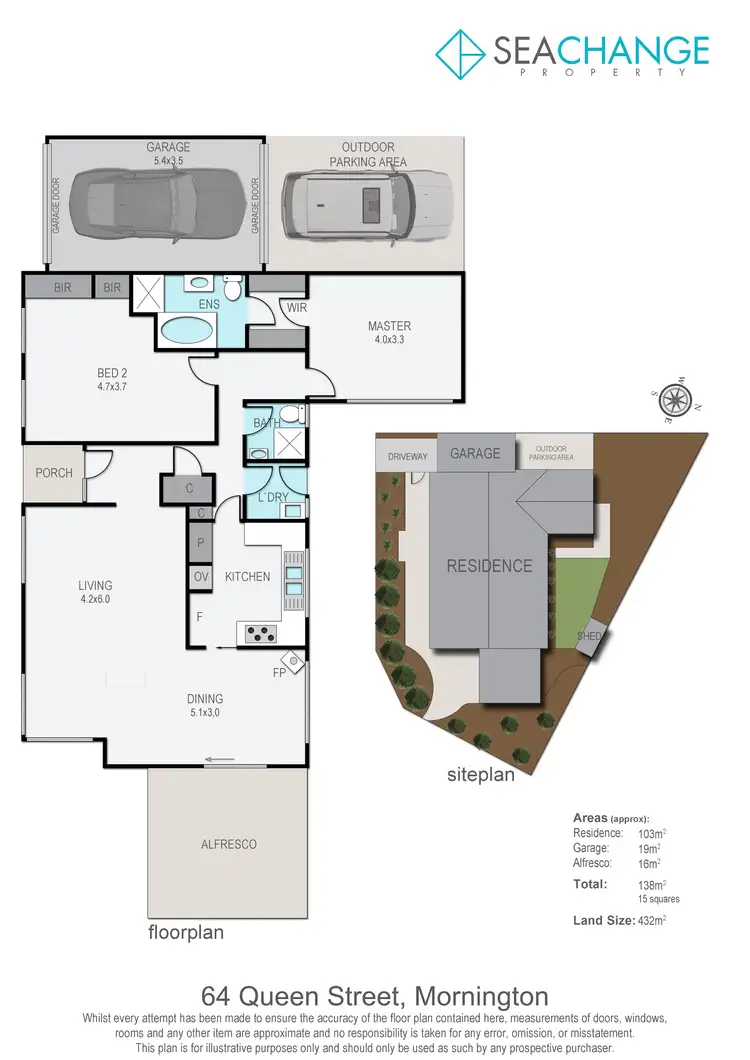Floorplan of Homely house listing, 64 Queen Street, Mornington VIC 3931