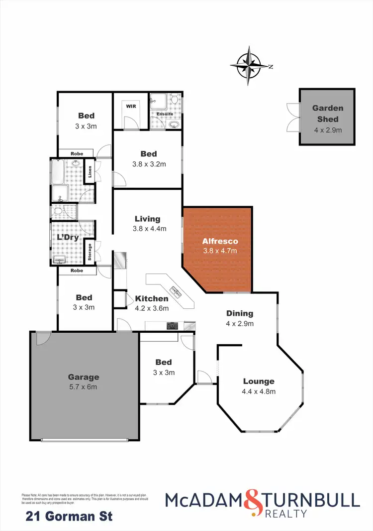 Floorplan of Homely house listing, 21 Gorman Street, Darling Heights QLD 4350