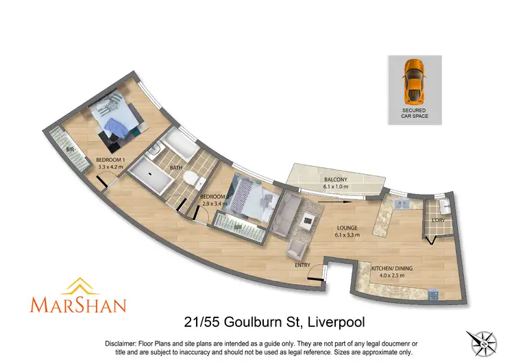 Floorplan of Homely apartment listing, 21/55 Goulburn Street, Liverpool NSW 2170