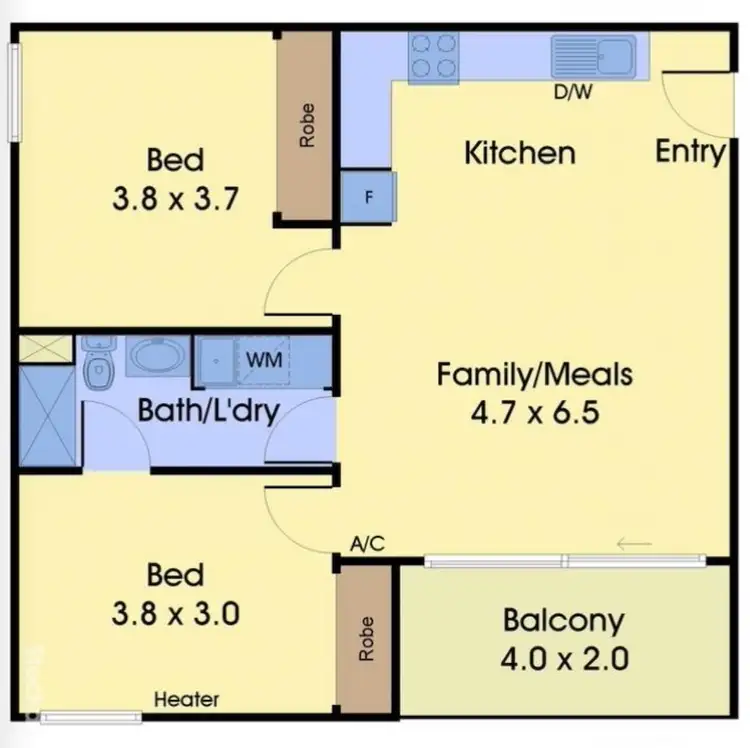 Floorplan of Homely apartment listing, 101/79 Janefield Drive, Bundoora VIC 3083