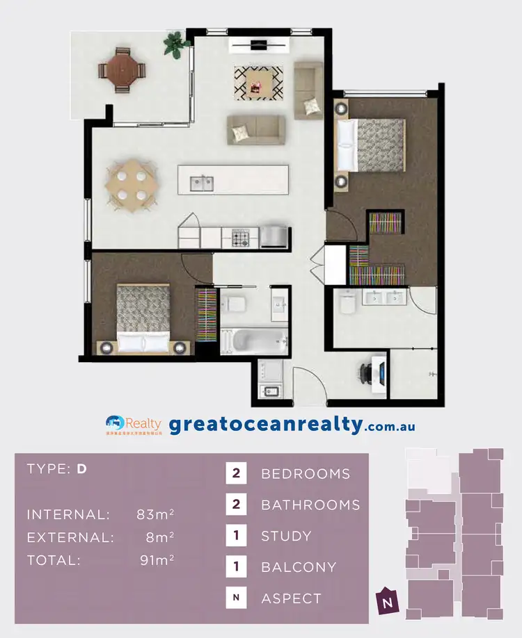 Floorplan of Homely apartment listing, 404/11 Andrews Street, Southport QLD 4215