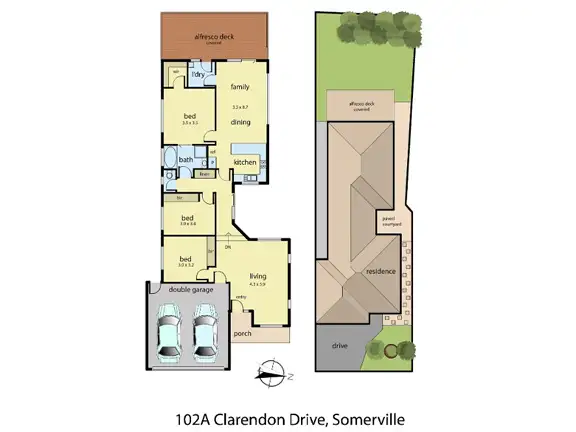 Floorplan of Homely house listing, 102A Clarendon Drive, Somerville VIC 3912