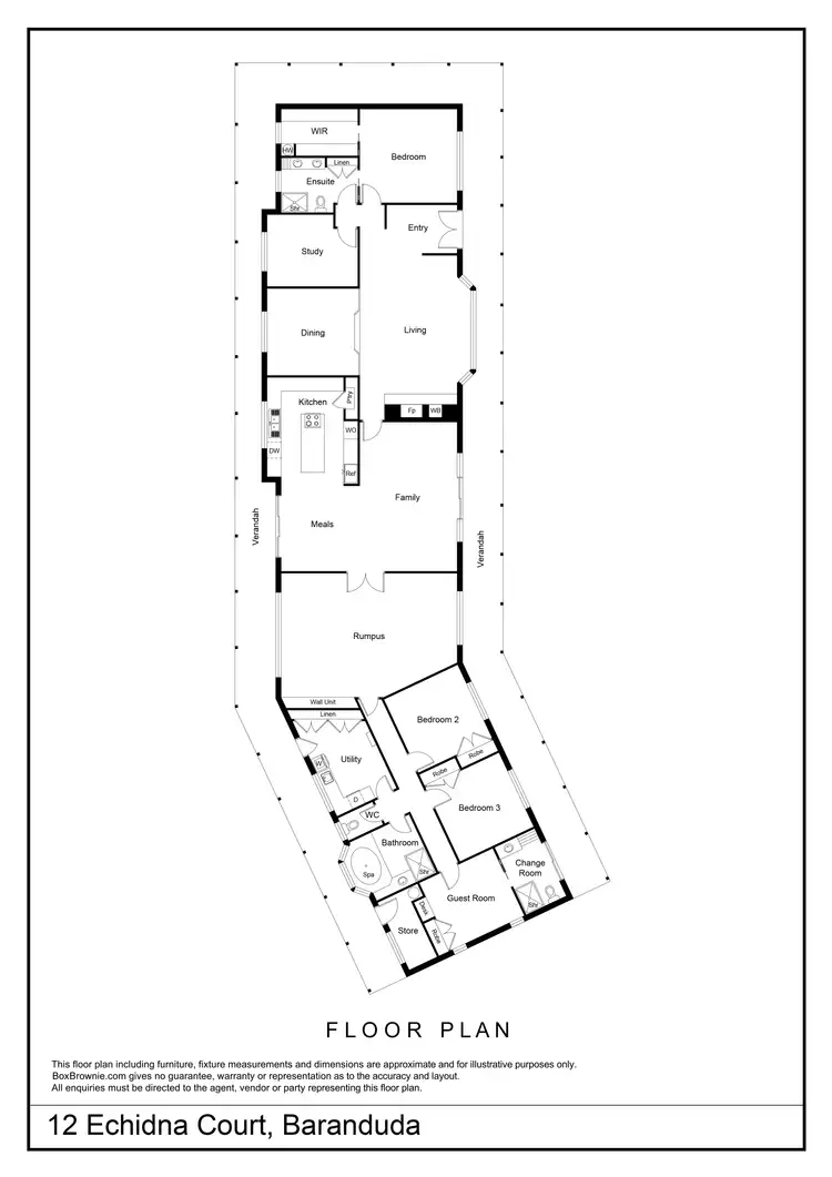 Floorplan of Homely house listing, 12 Echidna Court, Baranduda VIC 3691