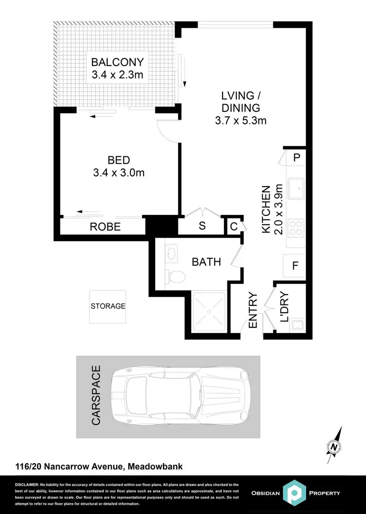 Floorplan of Homely apartment listing, 116/20 Nancarrow Avenue, Meadowbank NSW 2114