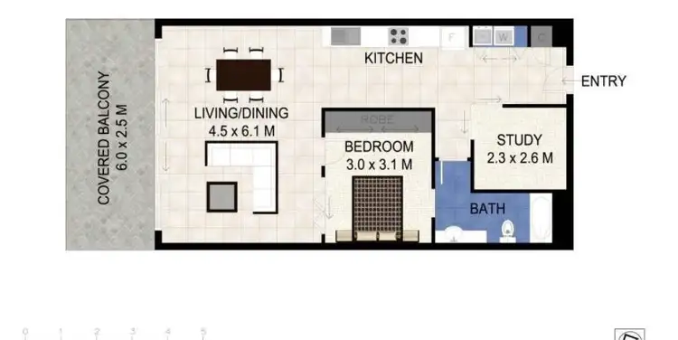 Floorplan of Homely apartment listing, 102/41 Harbour Town Drive, Biggera Waters QLD 4216