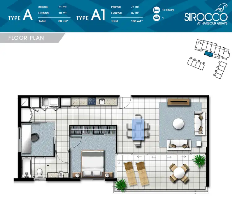 Floorplan of Homely apartment listing, 301/3 Compass Drive, Biggera Waters QLD 4216
