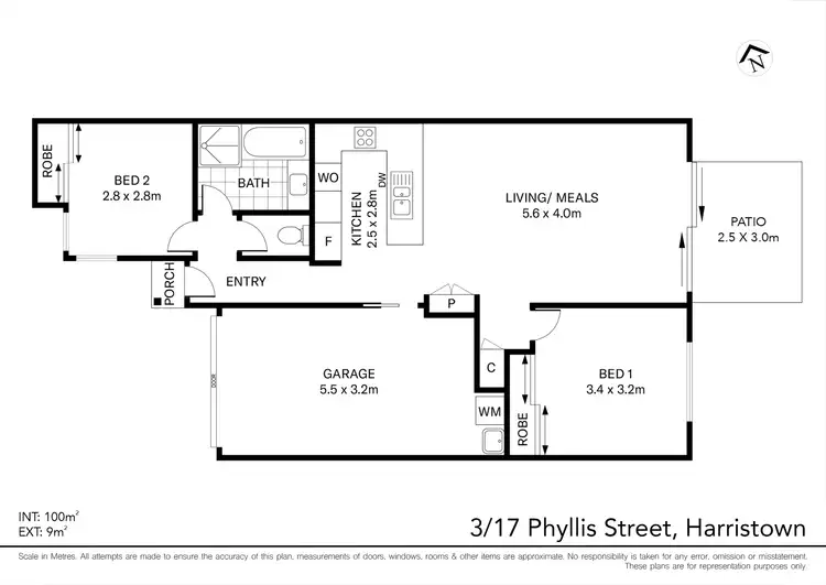 Floorplan of Homely unit listing, 3/17 Phyllis Street, Harristown QLD 4350