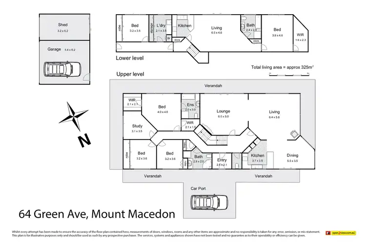 Floorplan of Homely house listing, 64 Green Avenue, Mount Macedon VIC 3441