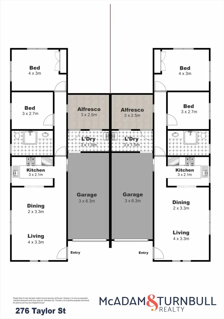 Floorplan of Homely block of units listing, 276 Taylor Street, Glenvale QLD 4350