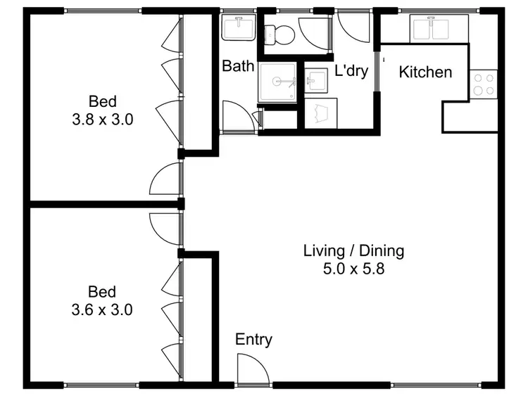 Floorplan of Homely unit listing, 7/5 Midland Highway, Mansfield VIC 3722