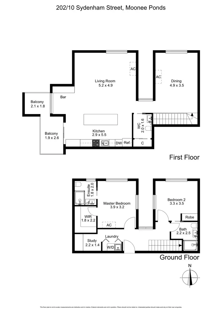 Floorplan of Homely apartment listing, 202/10 Sydenham Street, Moonee Ponds VIC 3039