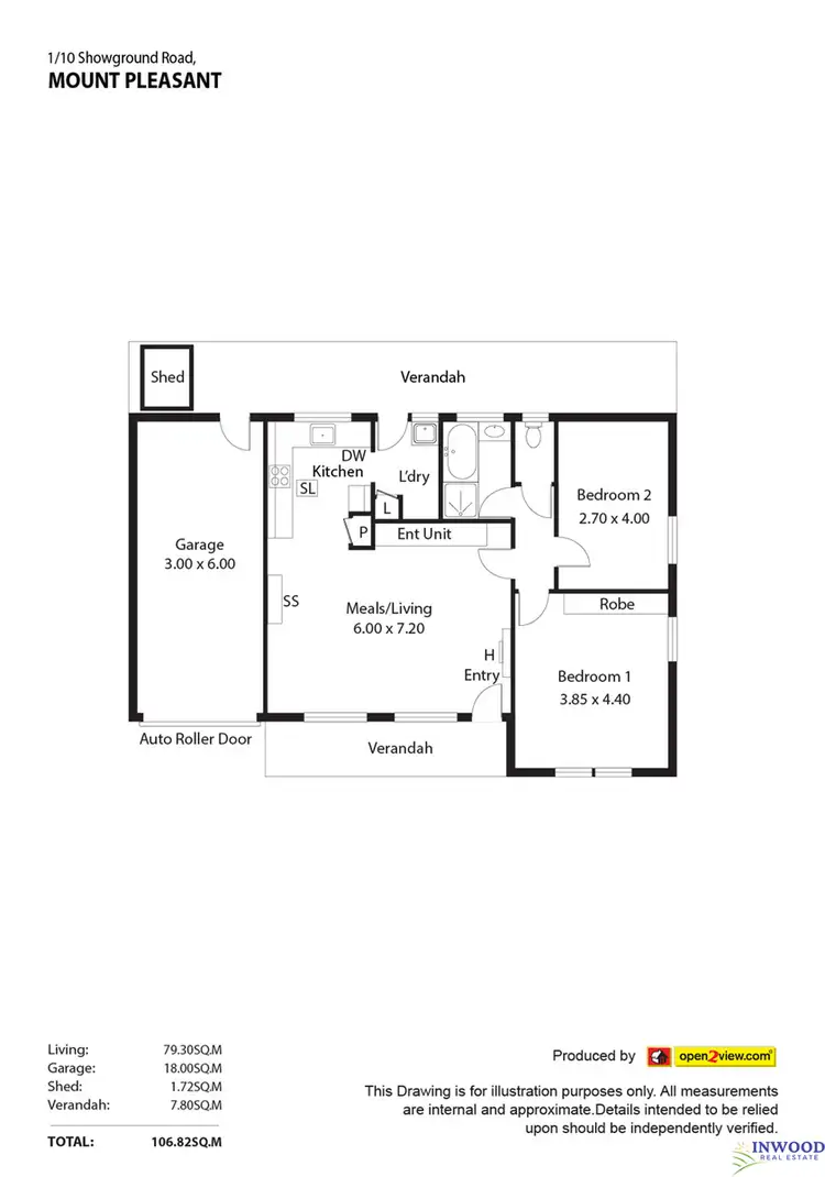 Floorplan of Homely house listing, 1/10 Showground Road, Mount Pleasant SA 5235