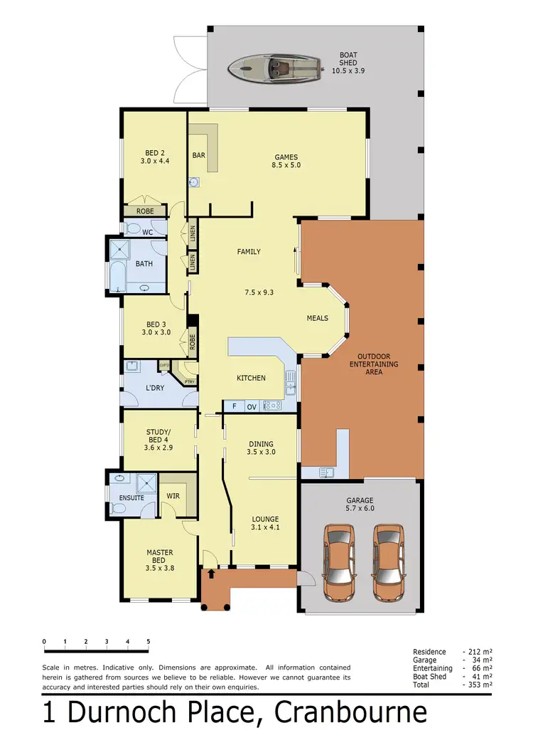 Floorplan of Homely house listing, 1 Durnoch Place, Cranbourne VIC 3977