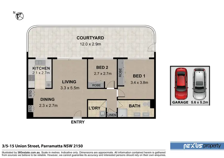 Floorplan of Homely apartment listing, 3/5-15 Union Street, Parramatta NSW 2150