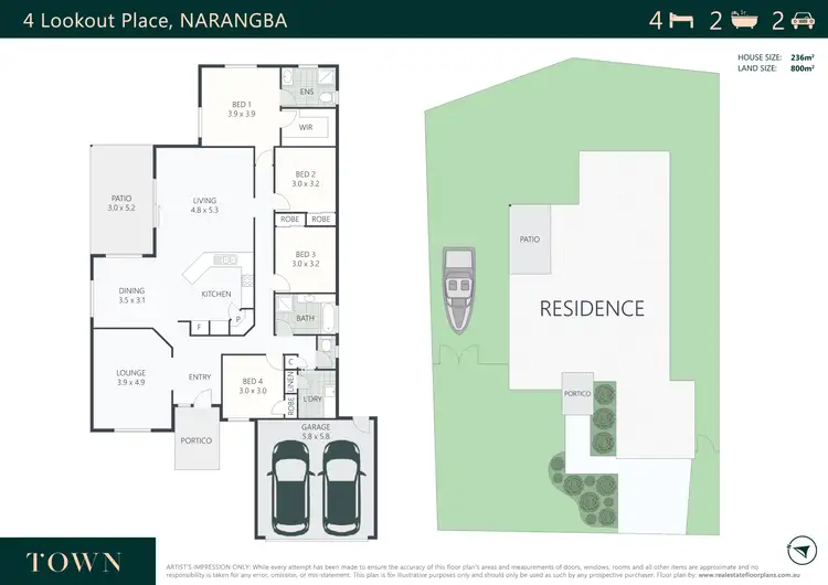 Floorplan of Homely house listing, 4 Lookout Place, Narangba QLD 4504