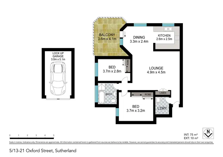Floorplan of Homely unit listing, 5/13-21 Oxford Street, Sutherland NSW 2232