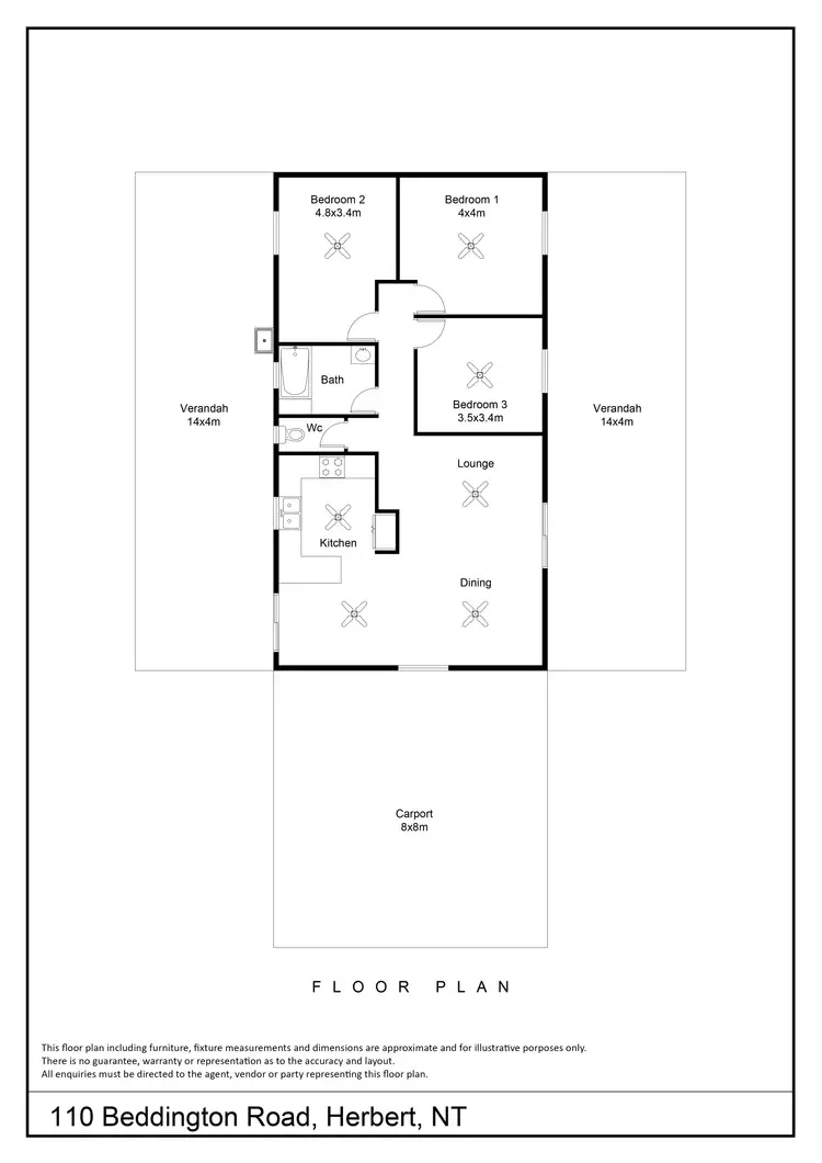 Floorplan of Homely house listing, 110 Beddington Road, Herbert NT 836