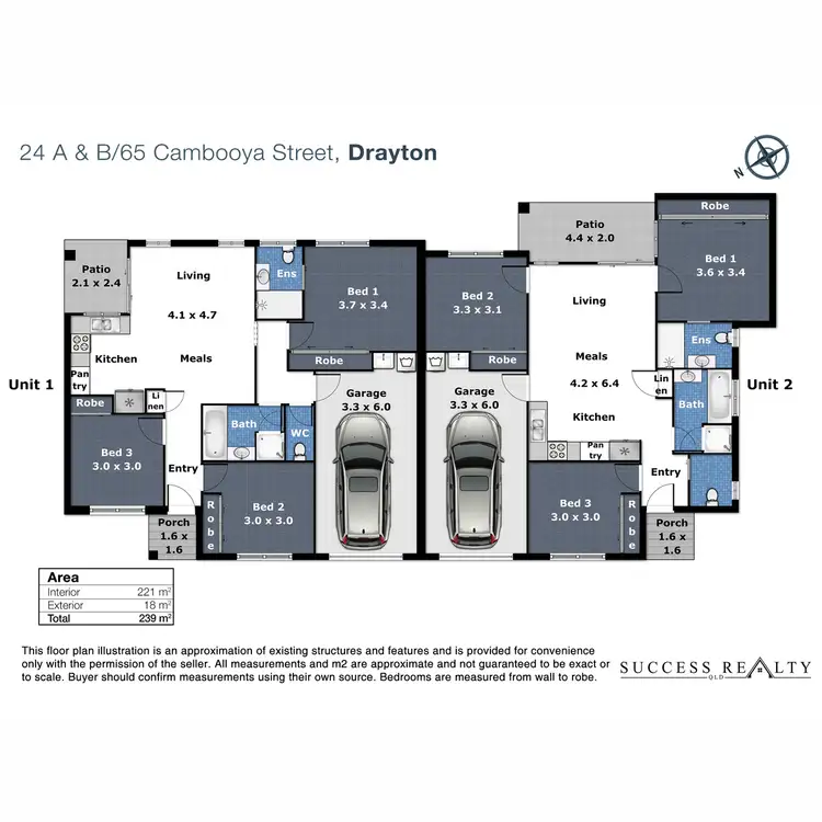 Floorplan of Homely semi-detached listing, 24/65 Cambooya Street, Drayton QLD 4350