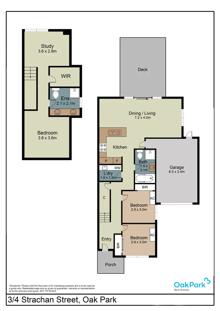 Floorplan of Homely townhouse listing, 3/4 Strachan Street, Oak Park VIC 3046