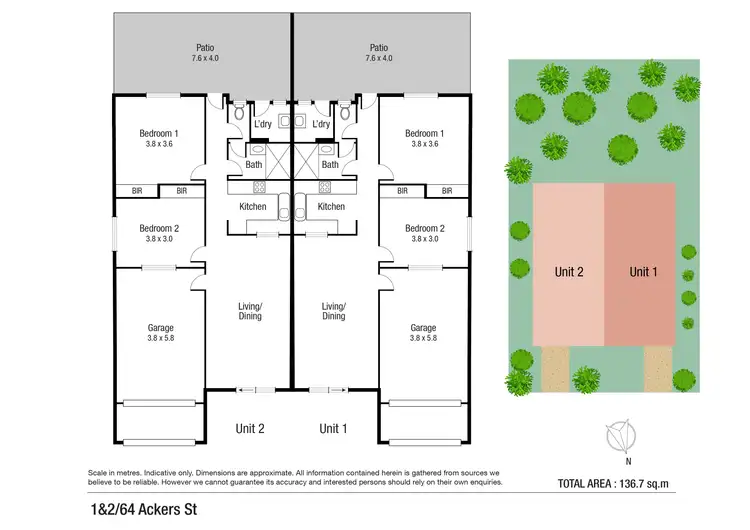 Floorplan of Homely semi-detached listing, 64 Ackers Street, Hermit Park QLD 4812