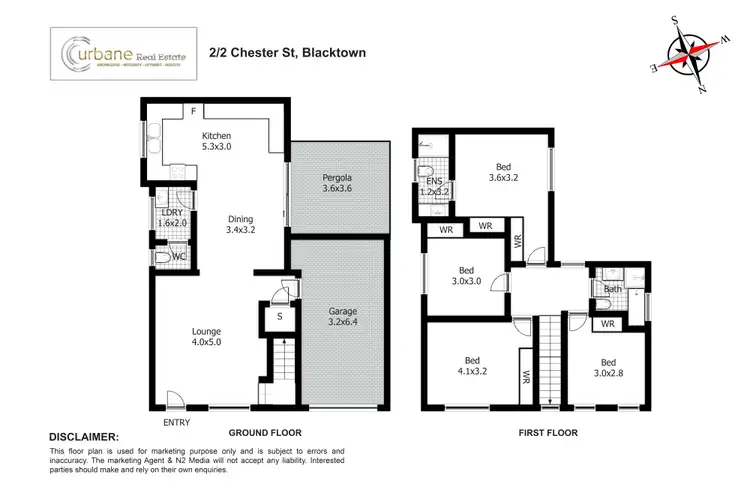 Floorplan of Homely townhouse listing, 2/2 Chester Street, Blacktown NSW 2148