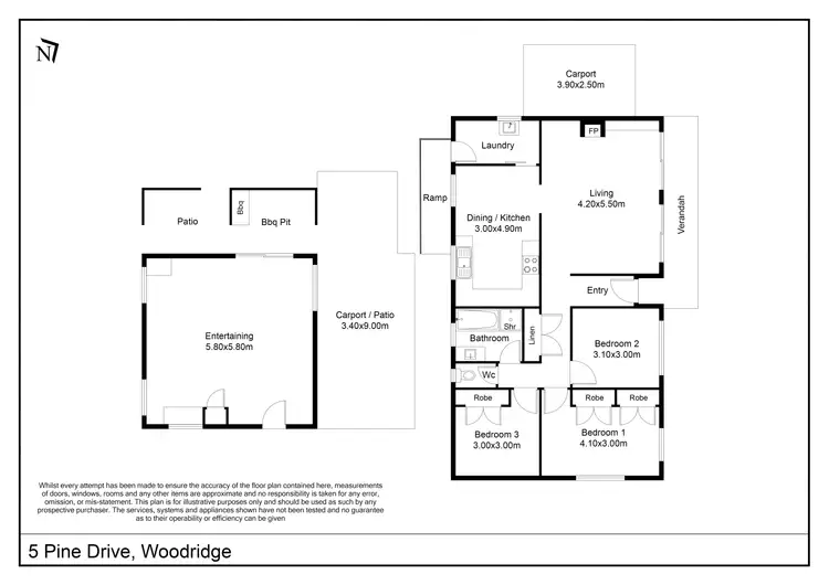 Floorplan of Homely house listing, 5 Pine Drive, Woodridge QLD 4114