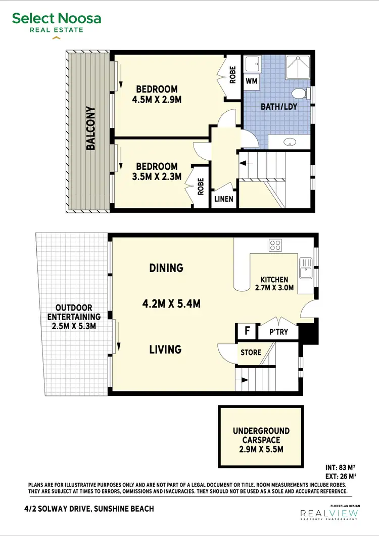 Floorplan of Homely unit listing, 4/2-4 Solway Drive, Sunshine Beach QLD 4567