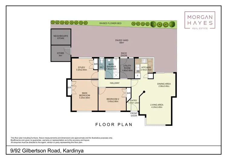 Floorplan of Homely unit listing, 9/92 Gilbertson Road, Kardinya WA 6163