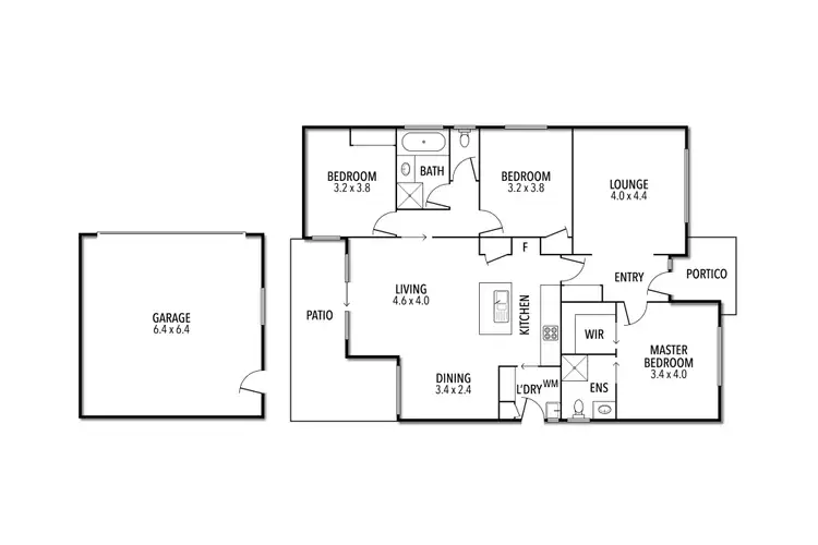 Floorplan of Homely unit listing, 1/29 Curia Street, Mansfield VIC 3722
