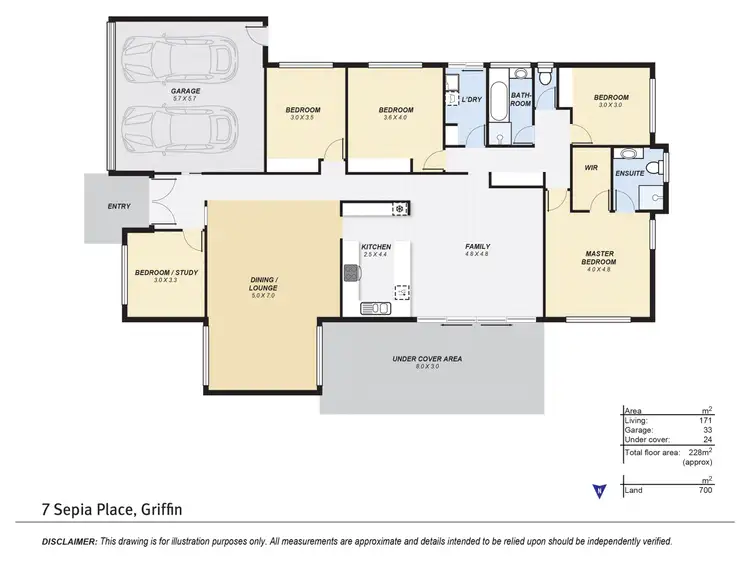 Floorplan of Homely house listing, 7 Sepia Place, Griffin QLD 4503