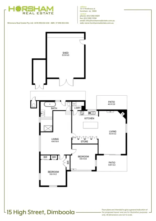 Floorplan of Homely house listing, 15 High Street, Dimboola VIC 3414