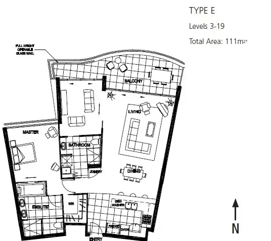 Floorplan of Homely apartment listing, 1405/110 Marine Parade, Coolangatta QLD 4225