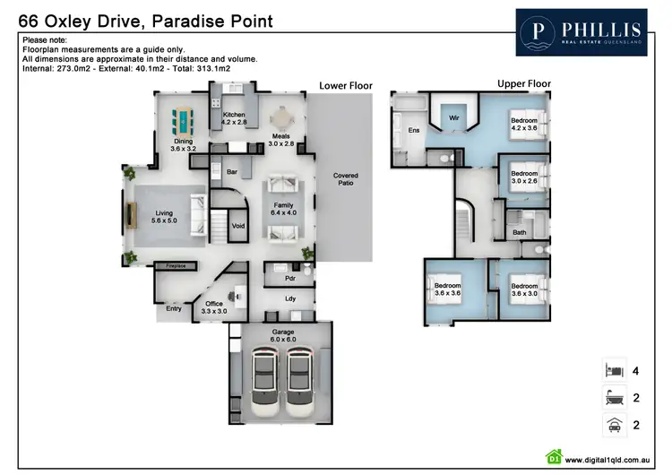 Floorplan of Homely house listing, 66 Oxley Drive, Paradise Point QLD 4216