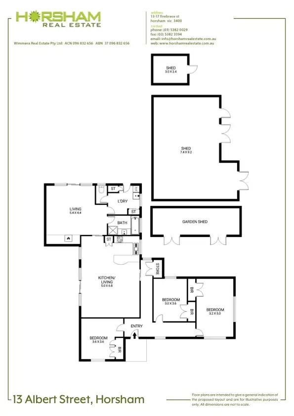 Floorplan of Homely house listing, 13 Albert Street, Horsham VIC 3400
