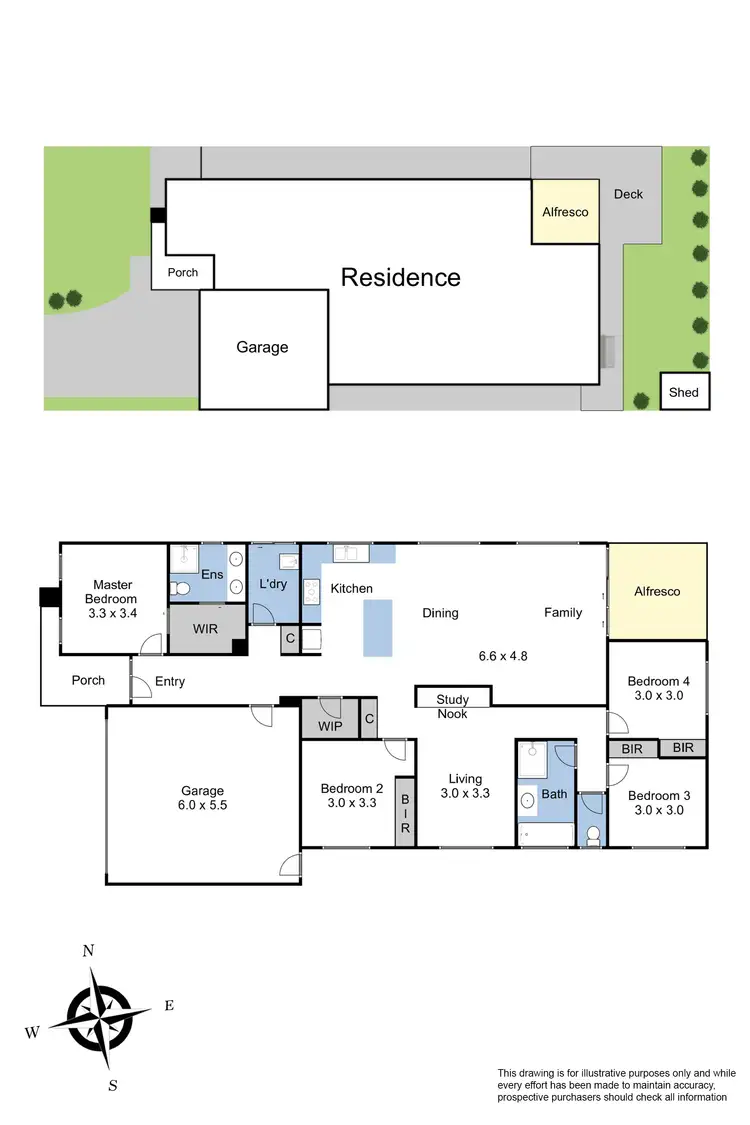 Floorplan of Homely house listing, 6 Glasson way, Cranbourne West VIC 3977