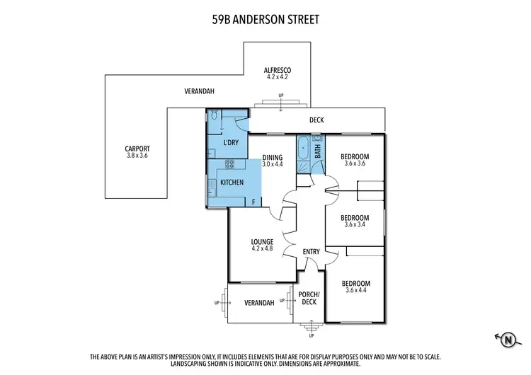 Floorplan of Homely house listing, 59 Anderson Street, Avenel VIC 3664