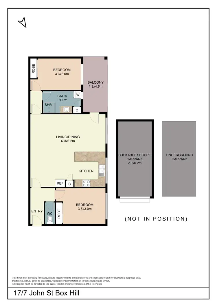 Floorplan of Homely apartment listing, 17/7 John Street, Box Hill VIC 3128