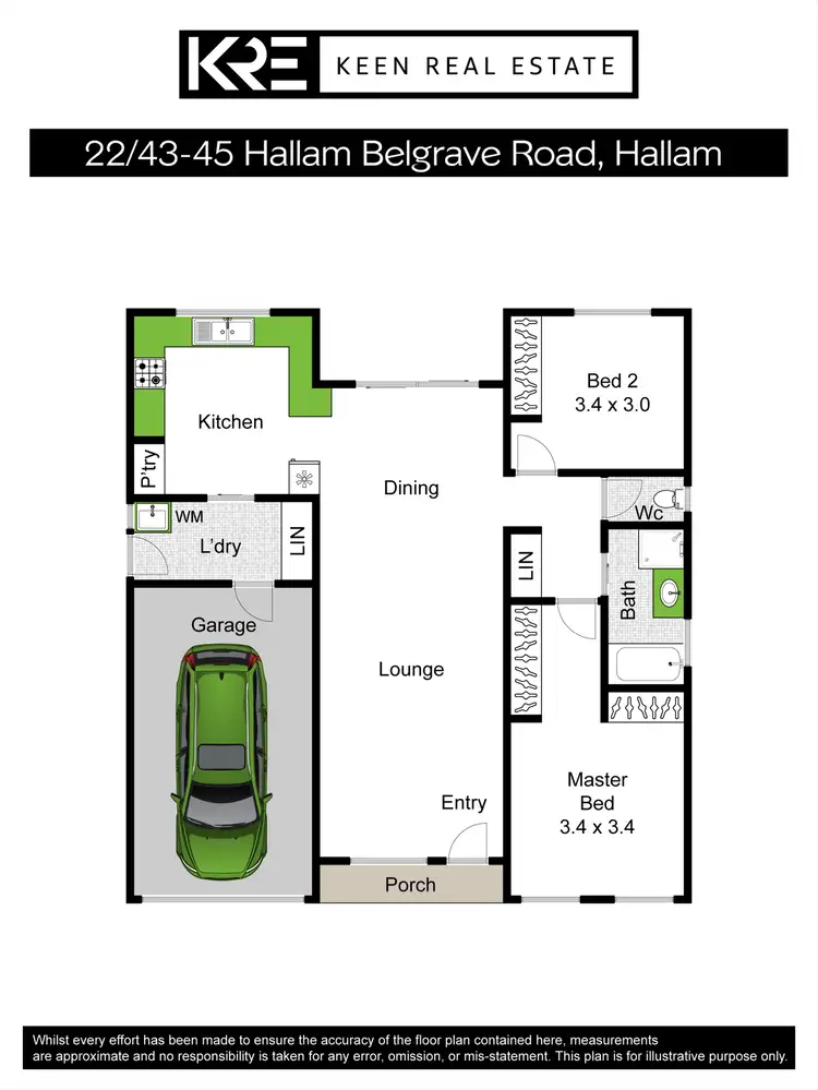 Floorplan of Homely unit listing, 22/43-45 Belgrave-Hallam Road, Hallam VIC 3803