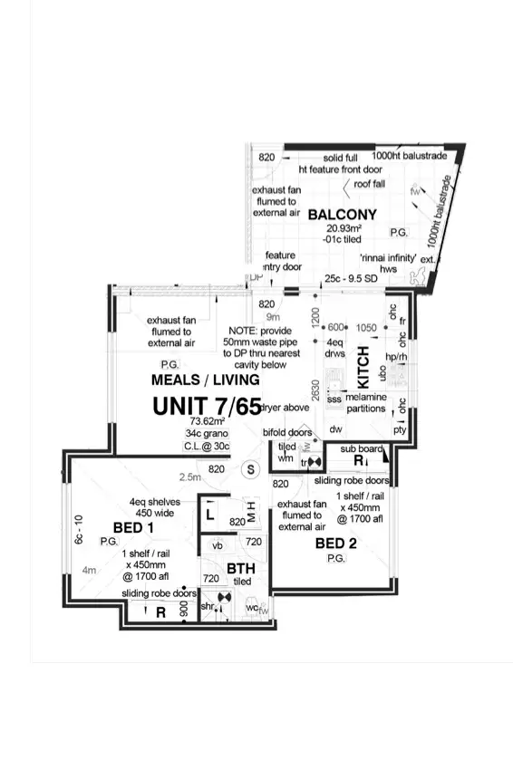 Floorplan of Homely unit listing, 7/65 Beatrice Street, Innaloo WA 6018