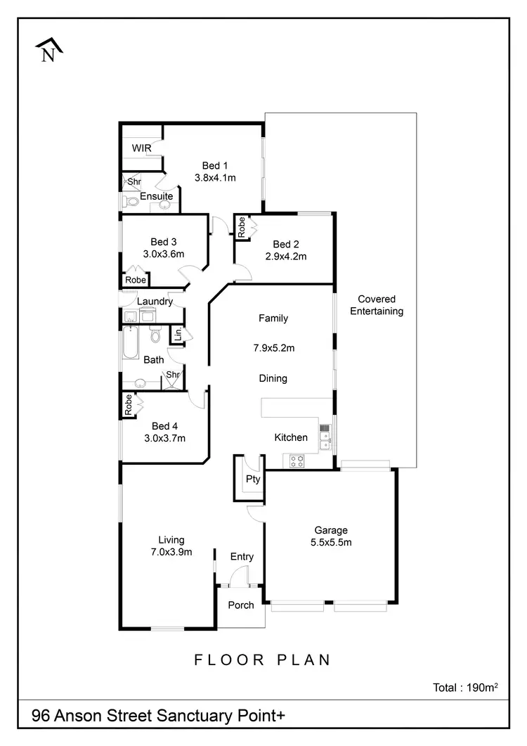 Floorplan of Homely house listing, 96 Anson Street, Sanctuary Point NSW 2540