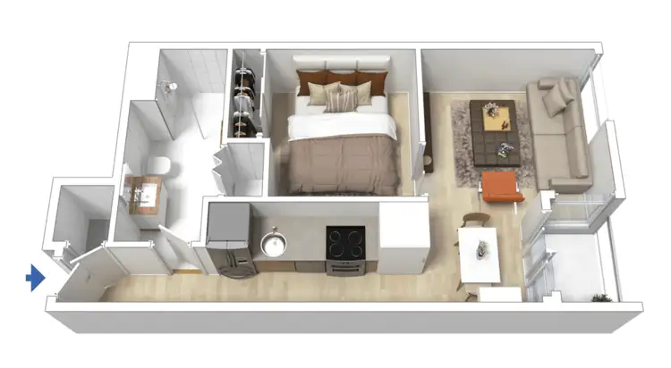 Floorplan of Homely apartment listing, 3313/80 A‘BECKETT STREET, Melbourne VIC 3004